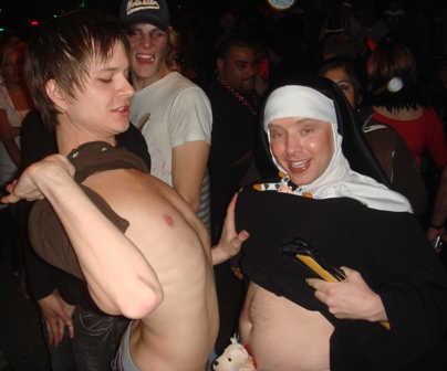 nun and gay boy lifting shirts 