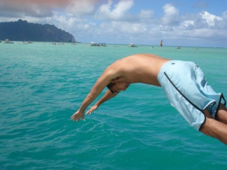 boy celebrating spring break