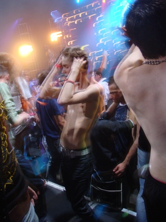 boy dancing raving shirtless omo