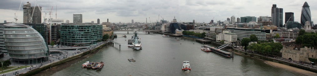 view of london from the thames